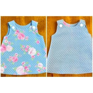 Preemie Reversible Dress Pinafore